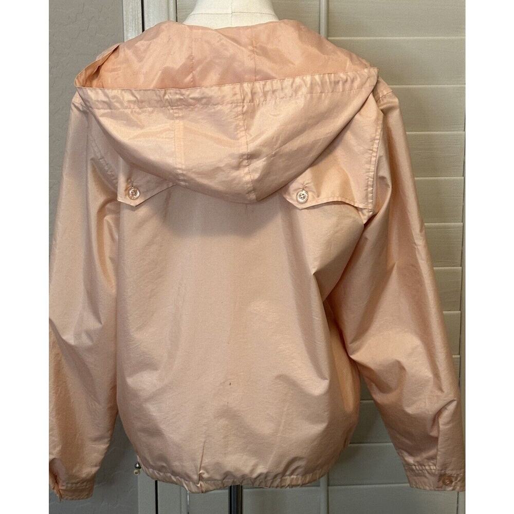 New LIZ GOLF Womens Size S Peach Cinch Waist Hooded Windbreaker Jacket - Picture 2 of 12